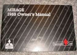 1988 Mitsubishi Mirage Owner's Manual