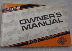 1988 Harley Davidson Sportster/XLH Models Owner's Manual