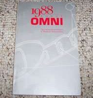 1988 Dodge Omni Owner's Manual