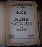 1988 Chrysler Town & Country Mopar Parts Catalog Binder