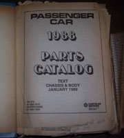 1988 Plymouth Gran Fury Mopar Parts Catalog Binder