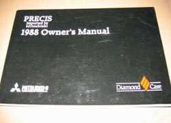 1988 Mitsubishi Precis Owner's Manual