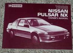 1988 Nissan Pulsar NX Owner's Manual