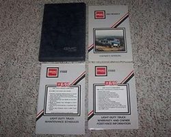 1988 GMC R/V Truck, Suburban & Jimmy Owner's Manual Set
