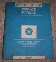 1988 Dodge Ram Van & Wagon Service Manual