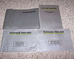 1988 Land Rover Range Rover Owner's Manual Set