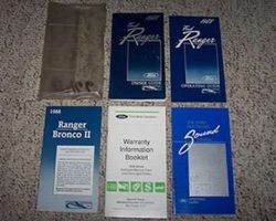 1988 Ford Ranger Owner's Manual Set