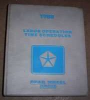 1988 Plymouth Gran Fury Labor Time Guide Binder