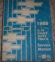 1988 Chevrolet S-10 & S-10 Blazer Shop Service Repair Manual