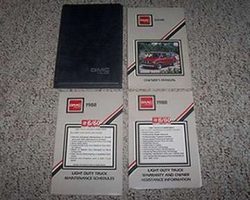 1988 GMC Safari Owner's Manual Set