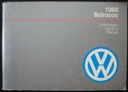 1988 Volkswagen Scirocco Owner's Manual