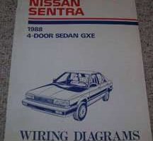 1988 Nissan Sentra 4-Door Sedan GXE Large Format Wiring Diagram Manual