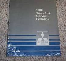 1988 Mitsubishi Mirage Technical Service Bulletins Manual