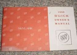 1988 Buick Skylark Owner's Manual
