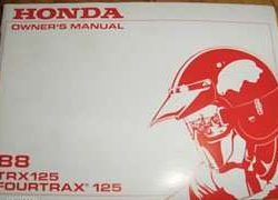 1988 Honda TRX125 Fourtrax 125 ATV Owner's Manual