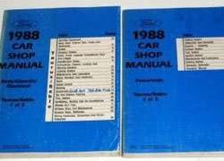 1988 Mercury Sable Service Manual