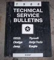 1988 Eagle Vista Technical Service Bulletins Manual