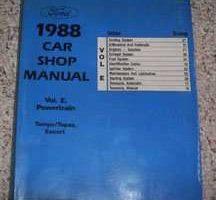 1988 Mercury Topaz Powertrain Service Manual