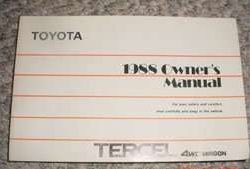 1988 Toyota Tercel 4WD Wagon Owner's Manual