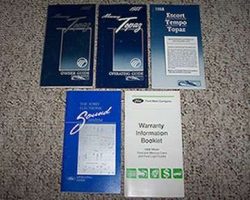 1988 Mercury Topaz Owner's Manual Sets