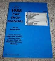 1988 Ford Mustang Powertrain Service Manual