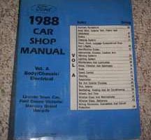 1988 Mercury Grand Marquis Body, Chassis & Electrical Service Manual