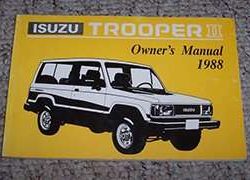 1988 Isuzu Trooper & Trooper II Owner's Manual