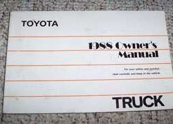 1988 Toyota Truck Owner's Manual