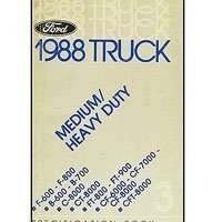 1988 Ford B-Series Trucks Specificiations Manual