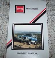 1988 GMC R/V Truck, Suburban & Jimmy Owner's Manual