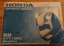 1988 Honda VT1100C Shadow Motorcycle Owner's Manual