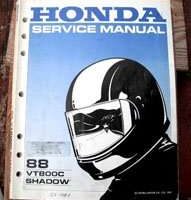 1988 Honda VT800C Shadow Motorcycle Service Manual