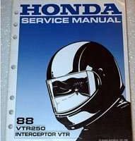 1988 Honda VTR250 Interceptor VTR Motorcycle Service Manual