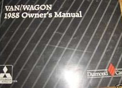 1988 Mitsubishi Van & Wagon Owner's Manual