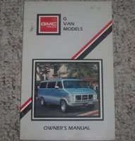 1988 GMC Vandura & Rally Owner's Manual