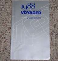 1988 Plymouth Voyager Owner's Manual