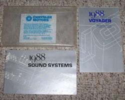 1988 Plymouth Voyager Owner's Manual Set