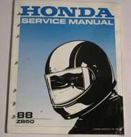 1988 Honda ZB50 Motorcycle Service Manual