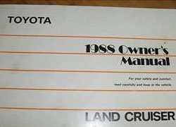 1988 Toyota Land Cruiser Owner's Manual