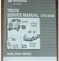 1990 International 5070 5000 PayStar & 9000 Series Truck Chassis Service Repair Manual CTS-4246