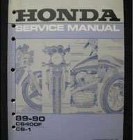 1989 Honda CB400F CB-1 Motorcycle Service Manual