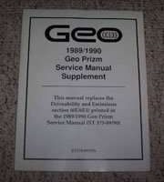 1990 Geo Prizm Driveability & Emissions Service Manual Supplement
