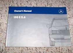 1990 Mercedes Benz 190E 2.6 Owner's Manual
