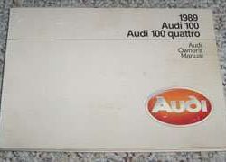 1989 Audi 100 Owner's Manual
