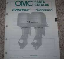 1989 Johnson Evinrude 14 HP Models Parts Catalog