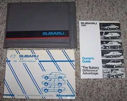 1989 Subaru 1600 & 1800 Owner's Manual Set