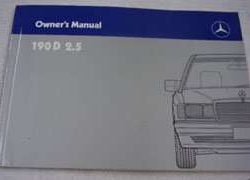 1989 Mercedes Benz 190D 2.5 Owner's Manual