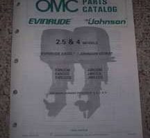 1989 Johnson Evinrude 2.5 & 4 HP Models Parts Catalog
