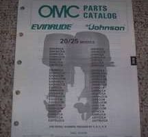 1989 Johnson Evinrude 20 & 25 HP Models Parts Catalog