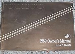 1989 Volvo 240 Owner's Manual